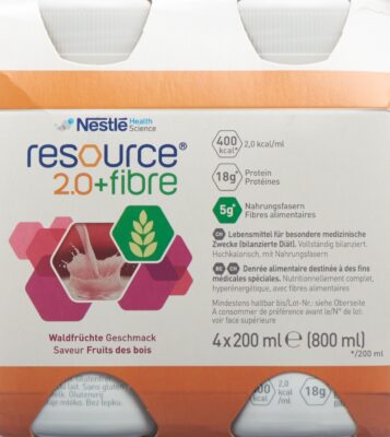 RESOURCE 2.0 fibre Fruits des bois 4 x 200 ml