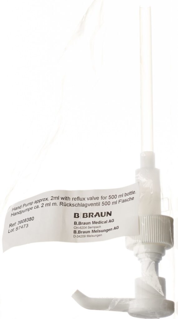 B. BRAUN pompe dosage 500ml (2ml) soupape retenue