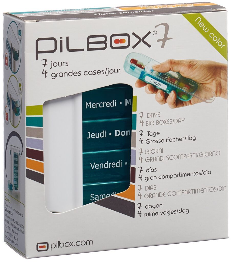 PILBOX 7 distributeur médicaments 7 jours all/fr