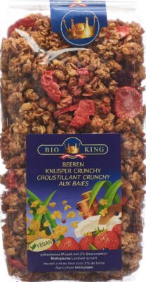 BIOKING croustillant crunchy aux baies sach 375 g