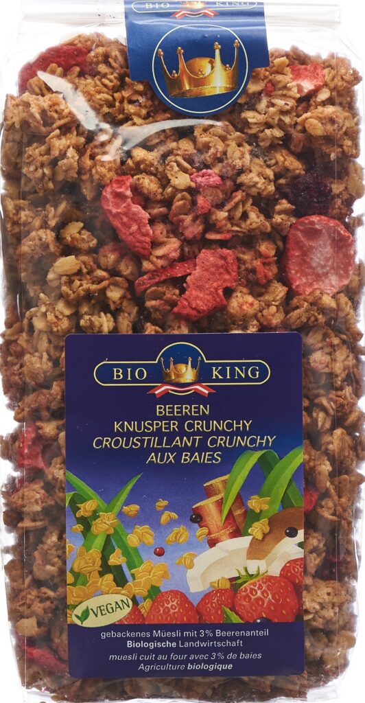 BIOKING croustillant crunchy aux baies sach 375 g