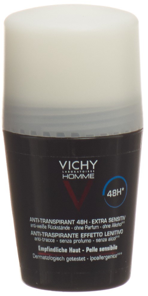 VICHY Homme déo 48h peau sens roll-on 50 ml