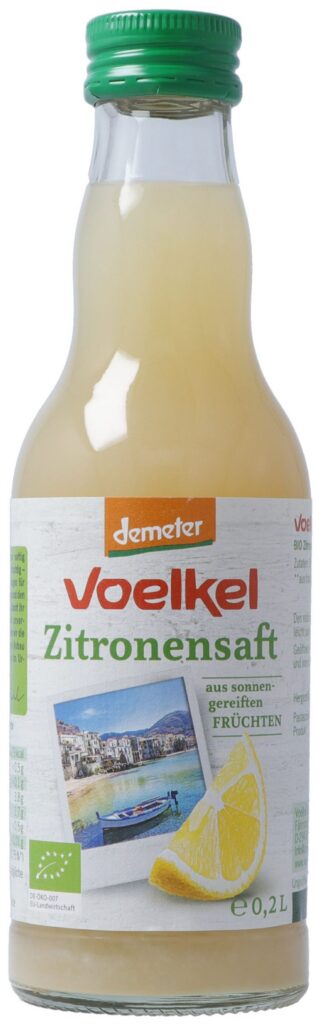 VOELKEL jus citron demeter fl verre 200 ml
