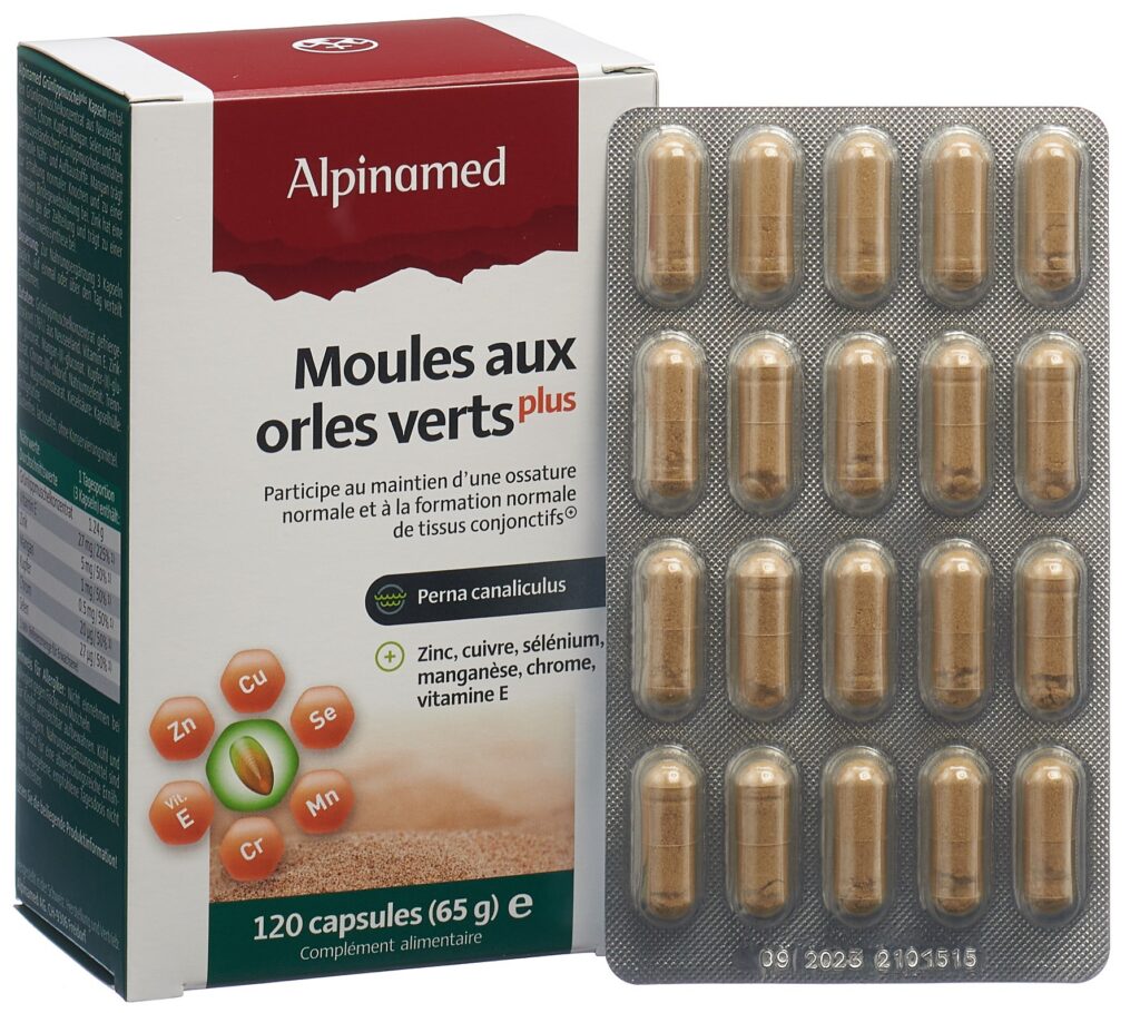 ALPINAMED Moules aux orles verts Plus caps 120 pce