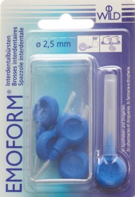EMOFORM brosse interdentai 2.5mm bleu foncé 5 pce