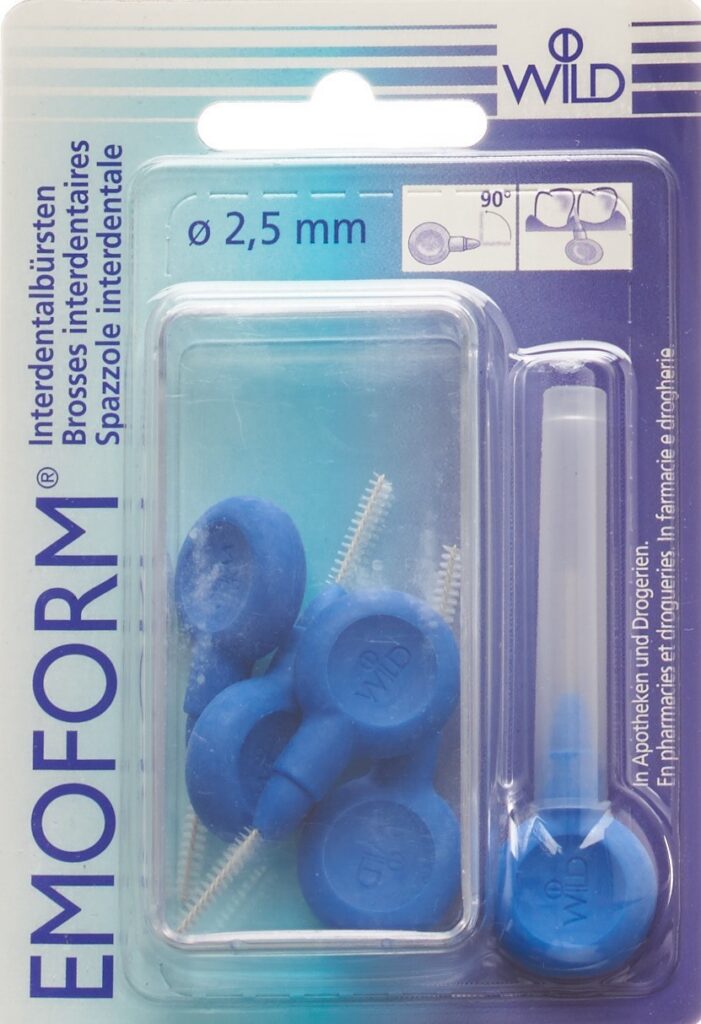 EMOFORM brosse interdentai 2.5mm bleu foncé 5 pce