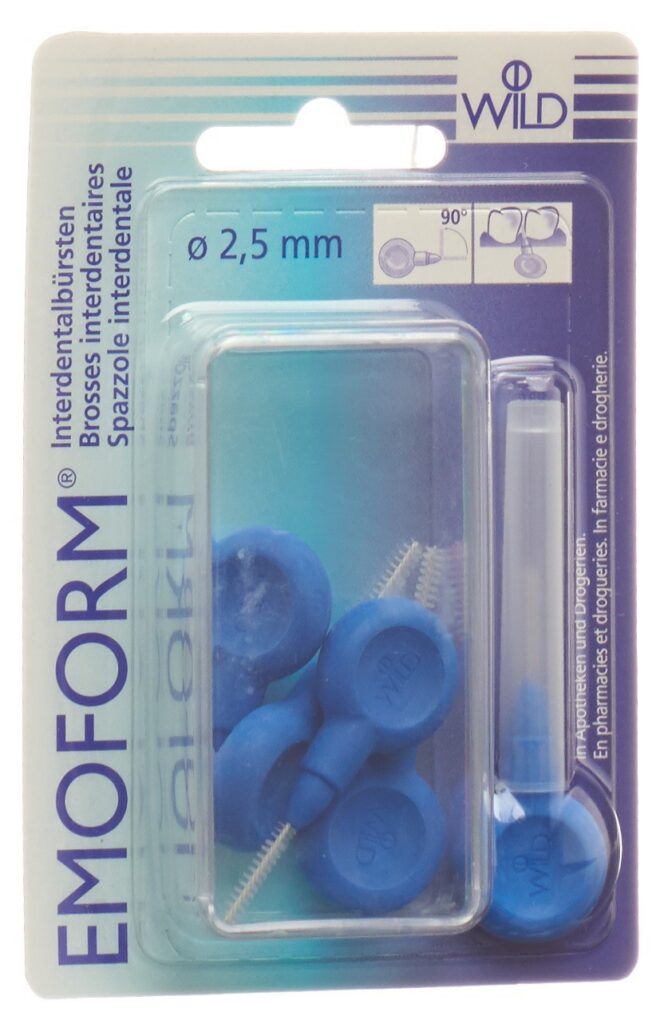 EMOFORM brosse interdentai 2.5mm bleu foncé 5 pce