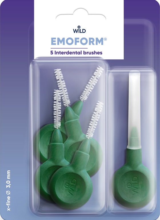 EMOFORM brosse interdentai 3.0mm vert foncé 5 pce