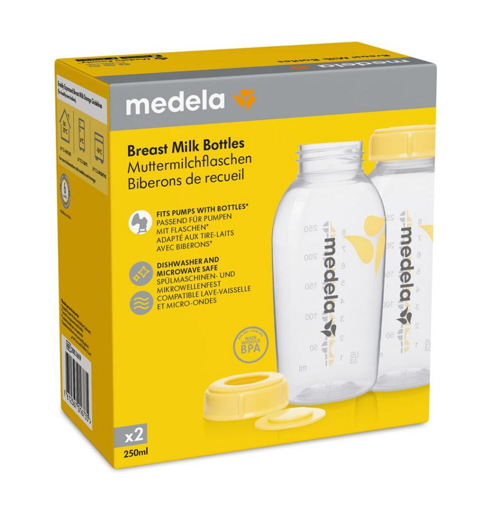 MEDELA biberon 250ml couv et empièc 2 pce