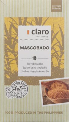 CLARO mascobado sucre canne complet bio 1 kg