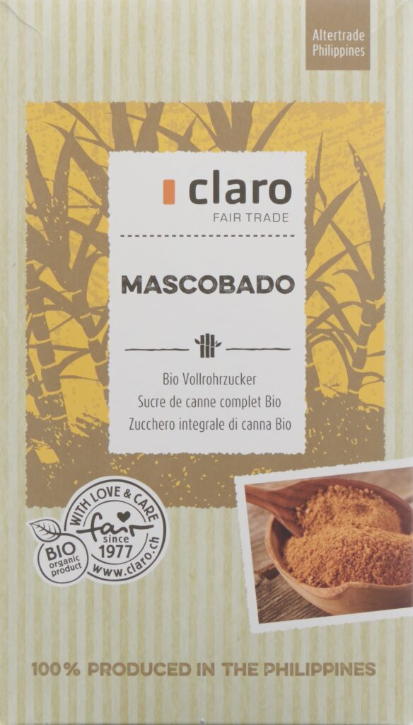 CLARO mascobado sucre canne complet bio 1 kg