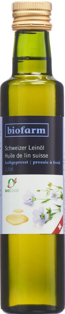 BIOFARM huile de lin bourgeon CH bio Sui fl 2.5 dl