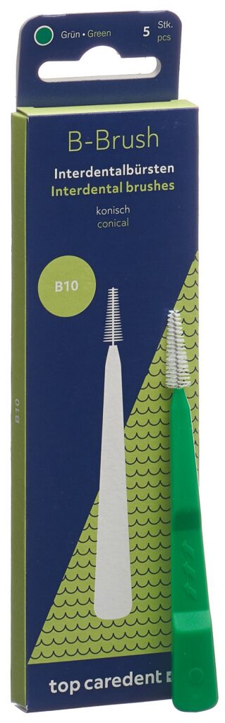 TOP CAREDENT B10 IDBG-GK brosse int vert co 5 pce