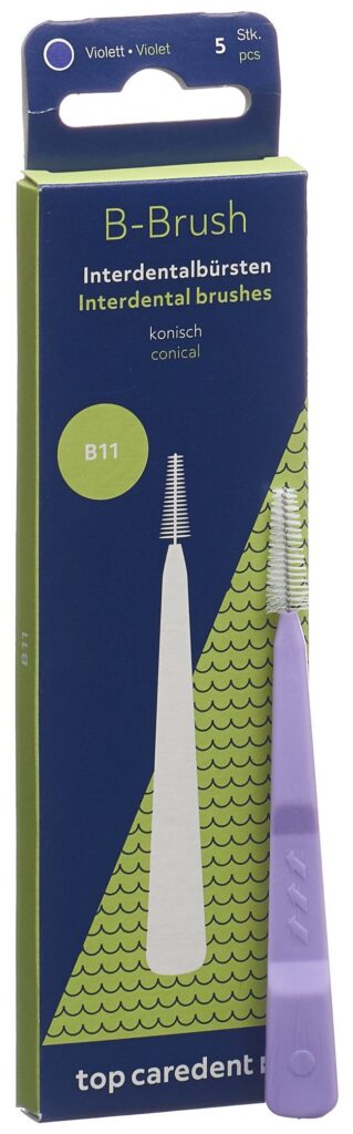 TOP CAREDENT B11 IDBG-VK brosse int viol con 5 pce