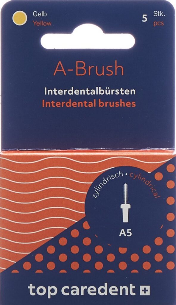 TOP CAREDENT A5 IDBH-GE brosse interd jaune 5 pce