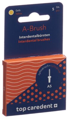 TOP CAREDENT A5 IDBH-GE brosse interd jaune 5 pce