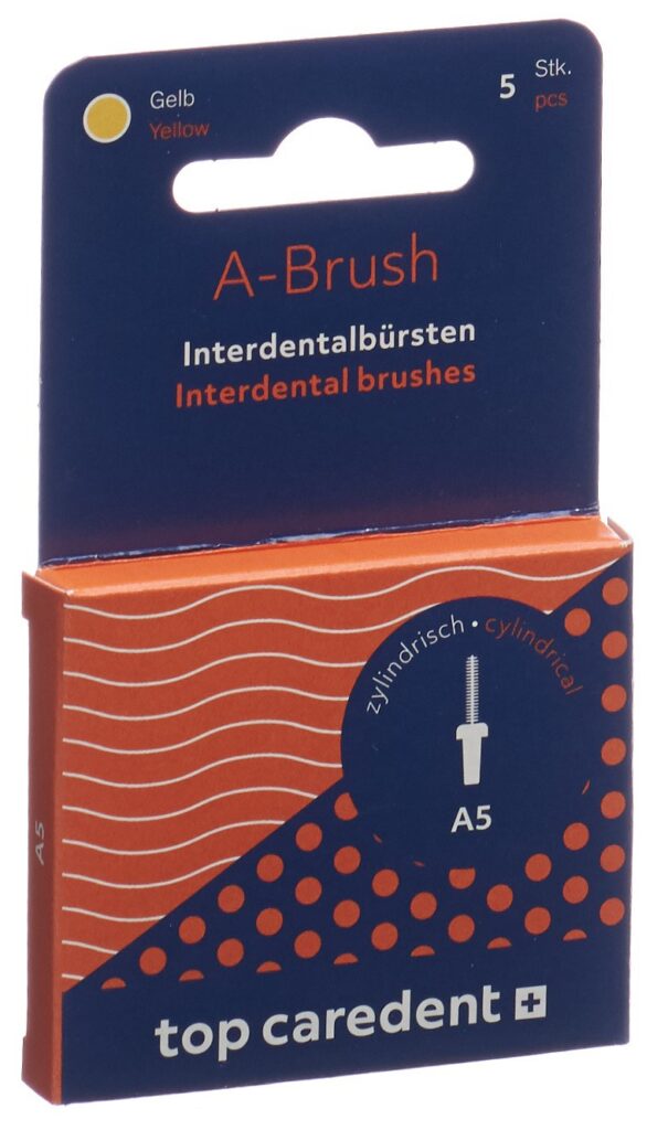 TOP CAREDENT A5 IDBH-GE brosse interd jaune 5 pce