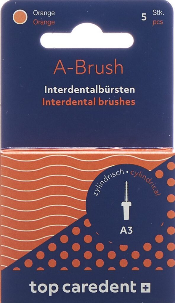TOP CAREDENT A3 IDBH-O brosse interd orange 5 pce
