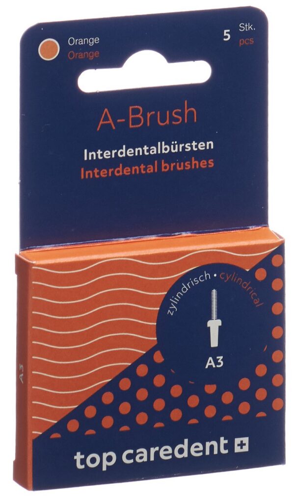 TOP CAREDENT A3 IDBH-O brosse interd orange 5 pce