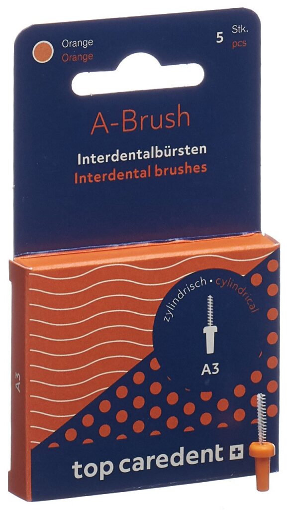 TOP CAREDENT A3 IDBH-O brosse interd orange 5 pce