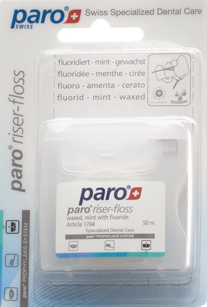 PARO riser floss 50m ciré menthe avec fluor
