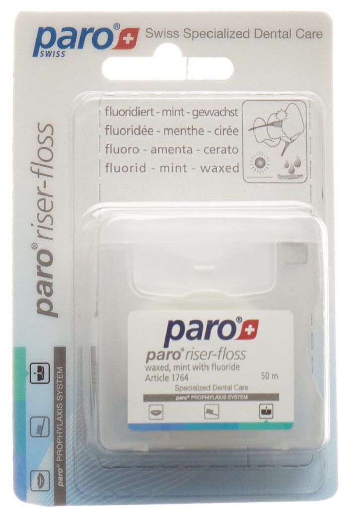 PARO riser floss 50m ciré menthe avec fluor