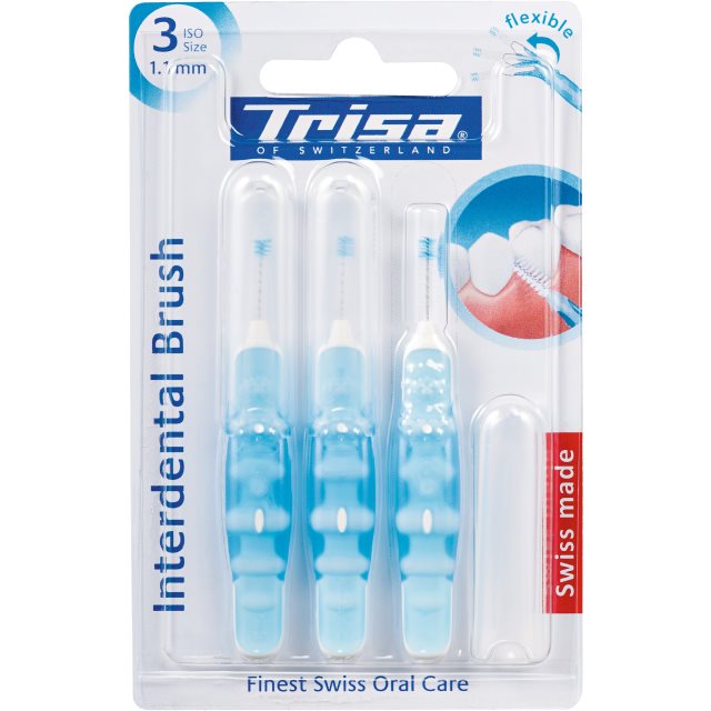TRISA Interdental Brush ISO 3 1.1mm 3 pce