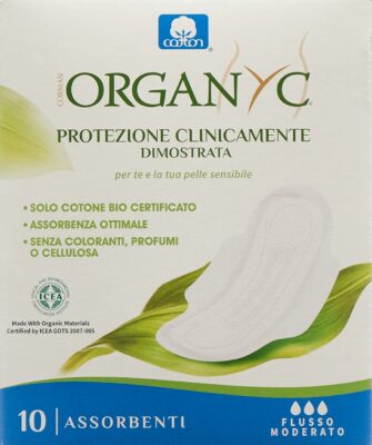 ORGANYC serviettes hygié ailettes mode flow 10 pce