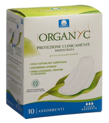 ORGANYC serviettes hygié ailettes mode flow 10 pce