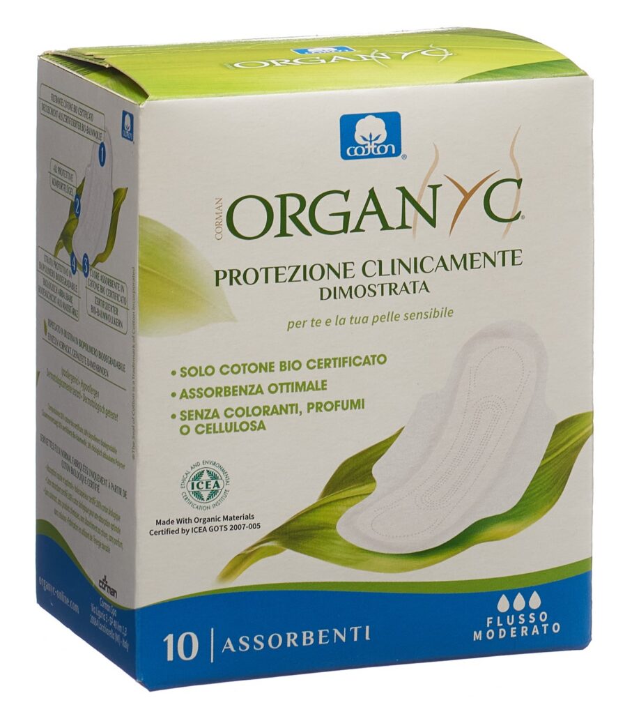 ORGANYC serviettes hygié ailettes mode flow 10 pce