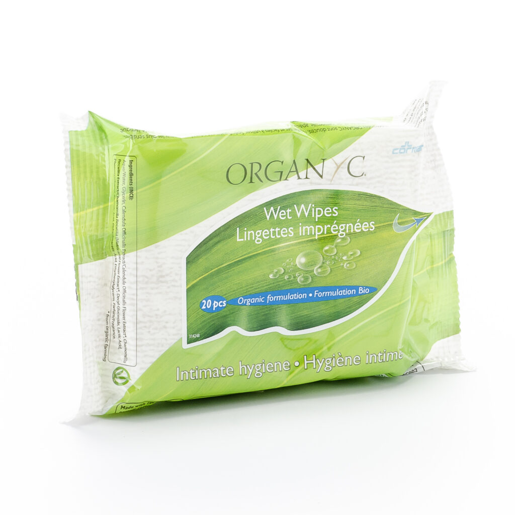 ORGANYC lingettes humides 20 pce