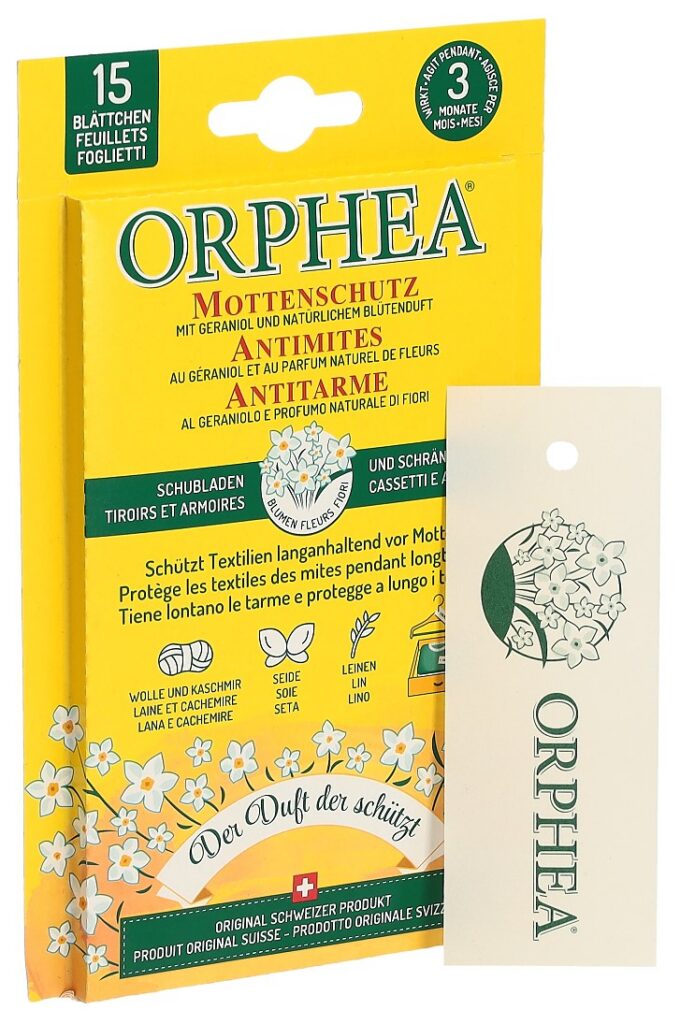 ORPHEA feuilles antimite fleurs 12+3pce action