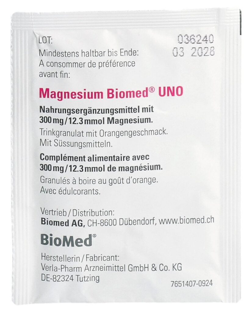MAGNESIUM BIOMED Uno gran sach 40 pce