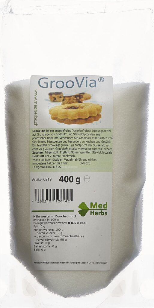 GROOVIA Stevia pdr sach 400 g