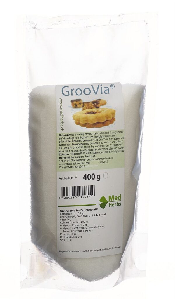 GROOVIA Stevia pdr sach 400 g