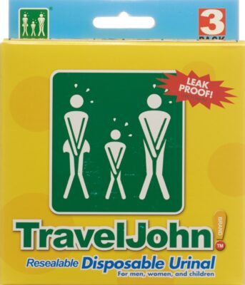TRAVELJOHN poche urinaire unisexe box 3 pce
