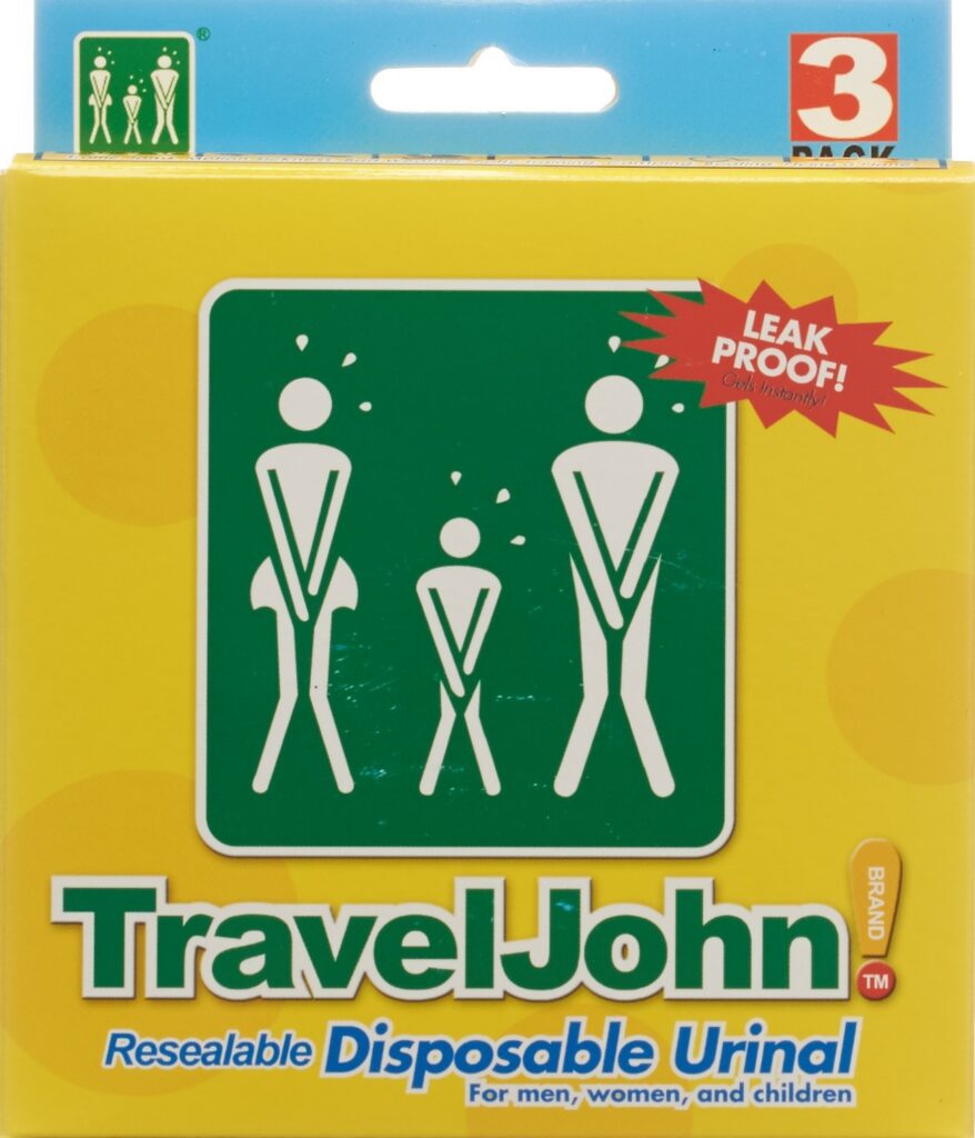TRAVELJOHN poche urinaire unisexe box 3 pce