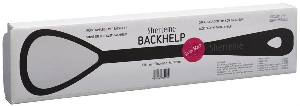 BACKHELP manche + éponge creme peeling laver