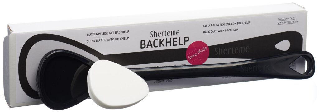 BACKHELP manche + éponge creme peeling laver