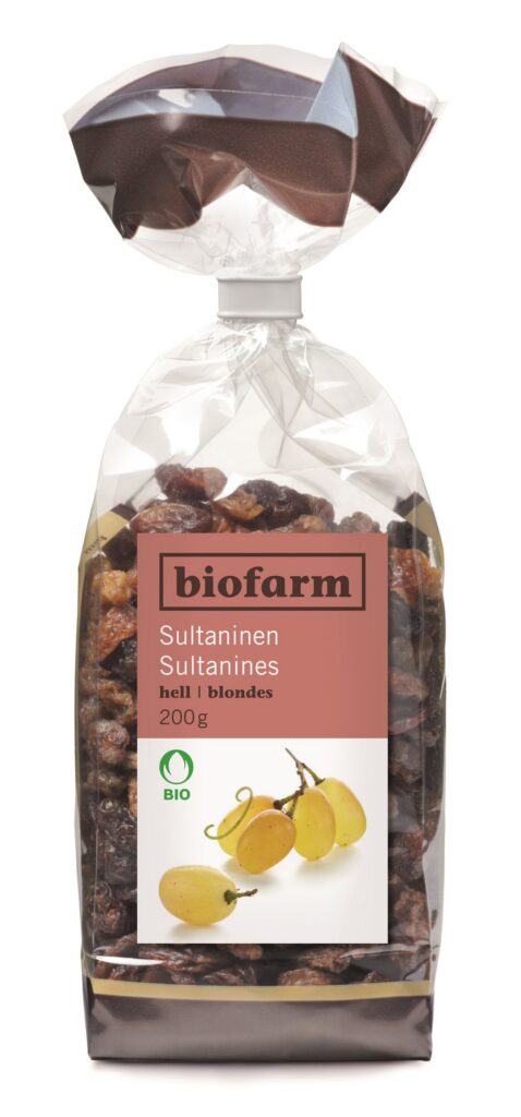 BIOFARM sultanines clair bourgeon sach 200 g