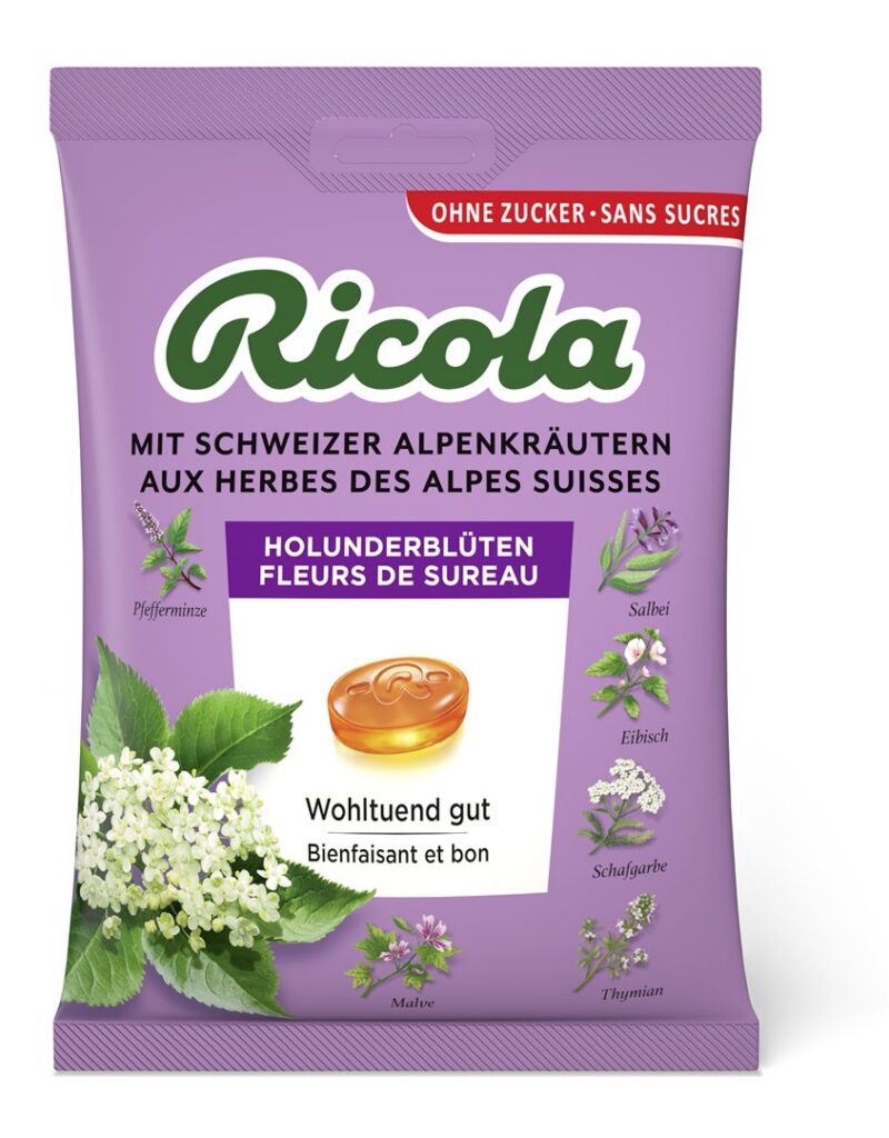 RICOLA bonbons fleurs de sureau ss as sach 125 g