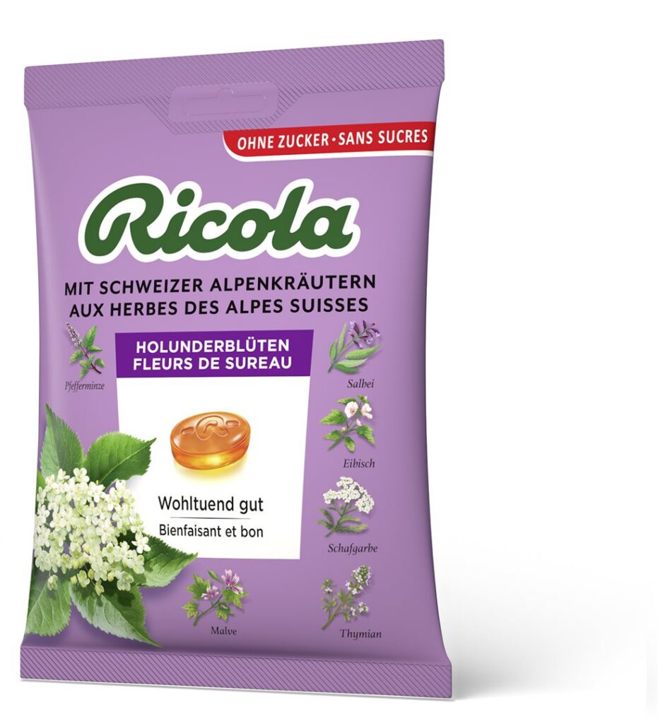 RICOLA bonbons fleurs de sureau ss as sach 125 g