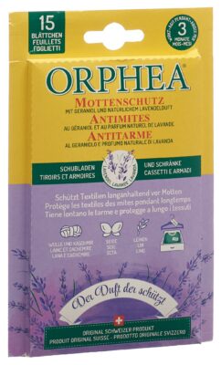 ORPHEA feuilles antimite lavande 15 pce