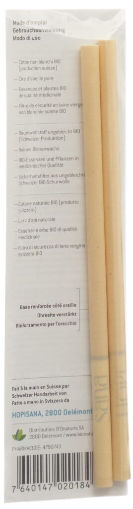 HOPISANA bougies auriculair bleues bourdonne 2 pce