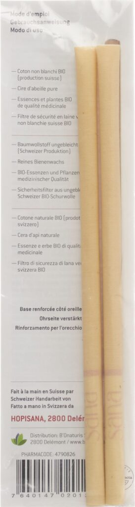 HOPISANA bougies auriculaire rouges inflamma 2 pce
