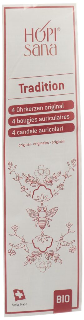 HOPISANA bougies auriculaire rouges inflamma 4 pce