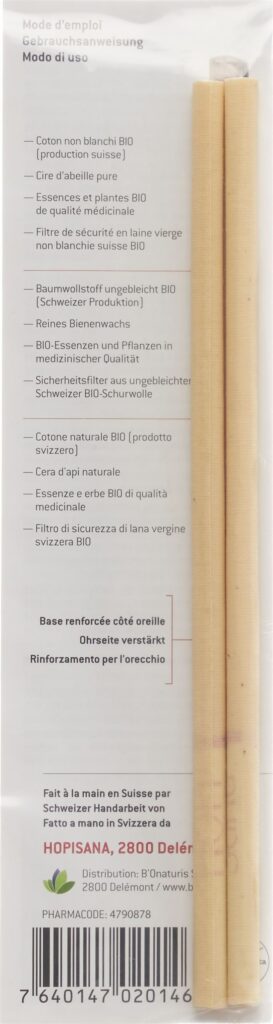 HOPISANA bougies auriculaires rouges enfants 2 pce
