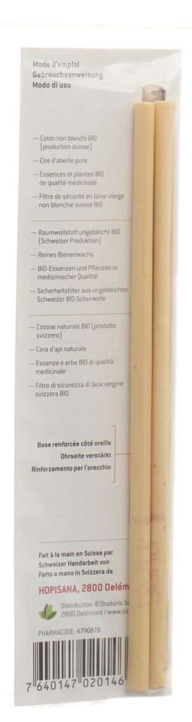 HOPISANA bougies auriculaires rouges enfants 2 pce