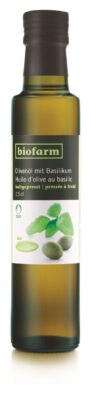 BIOFARM huile olive avec basilic bourgeon 250 ml