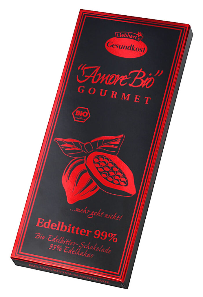 LIEBHARTS chocolat noir 99% cacao tabl bio 80 g